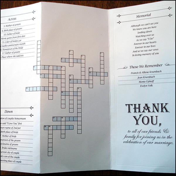 crossword-puzzle-wedding-program